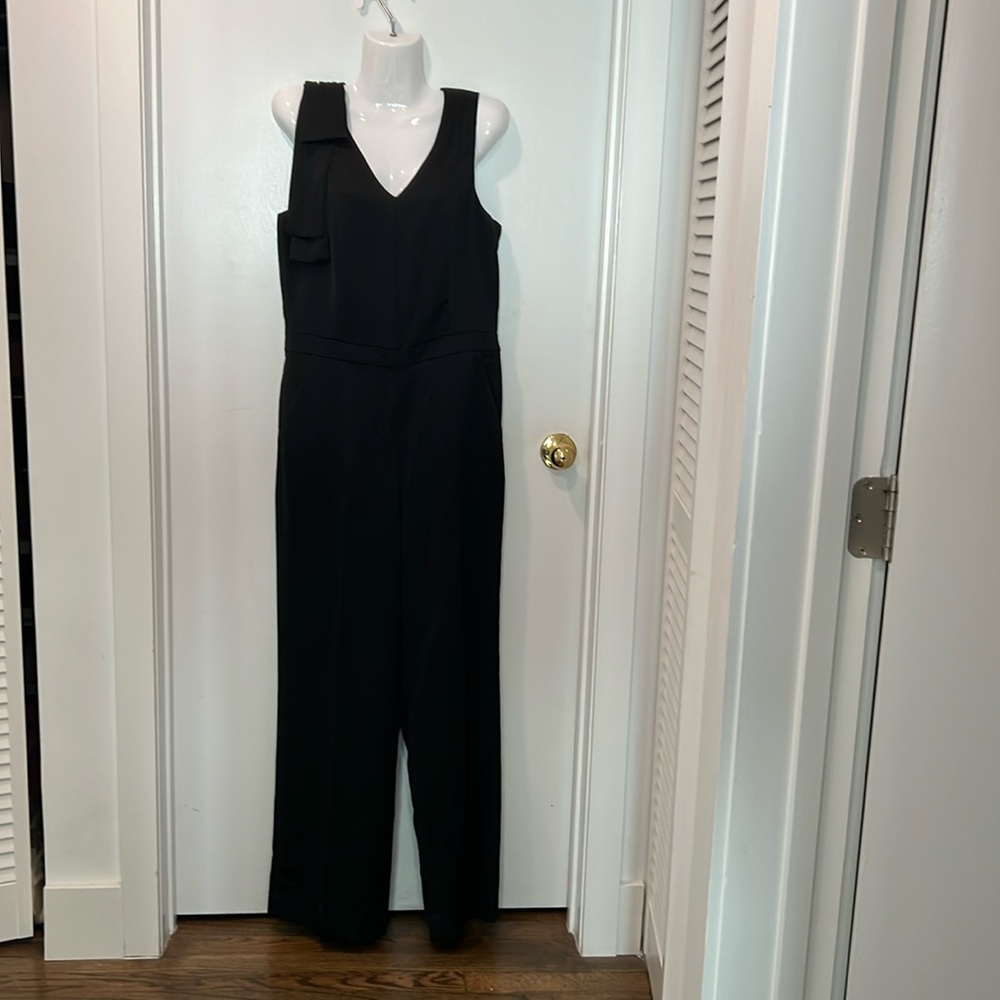 Banana Republic black silk jumpsuit